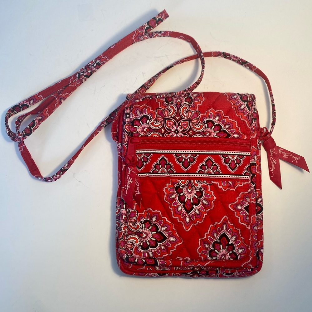 Vera Bradley Retired Red Frankly Scarlet Small Crossbody Bag